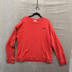 032c Sweatshirt Mens 2XL Red Crewneck Workshop St. Agnes Kreuzberg Praying Hands